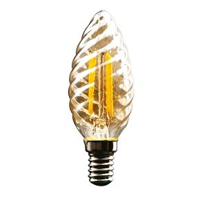 4W LED крушка Филамент Е14 SMD C35 2700К топло бяла светлина Димируема