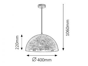 Ceiling Lamp SHANE 1хE27 230V Metal 
