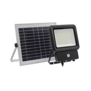 20W Solar LED Floodlight Photo + Radar Sensor IP65 6400K Li-ion battery 18650 3.7V 2600mAh