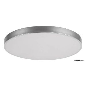 60W LED ceiling lamp TESIA 3000-6000K, Silver metal / White plastic